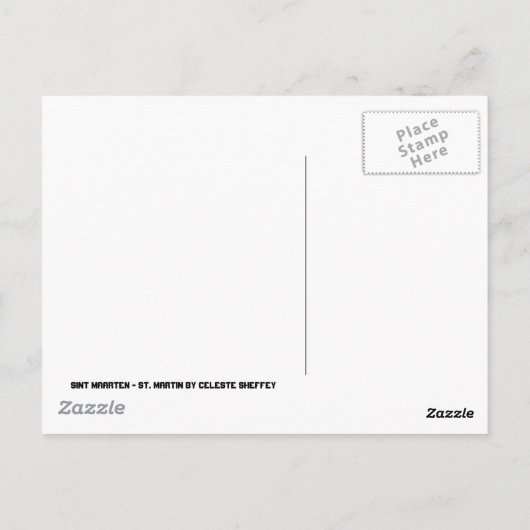 Sint Maarten - St. Martin Beach Scene Postkarte (Rückseite)
