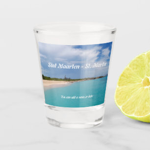 Sint Maarten - St. Martin Beach Scene Schnapsglas