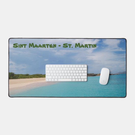 Sint Maarten - St. Martin Beach Scene Schreibtischunterlage (Tastatur & Maus)