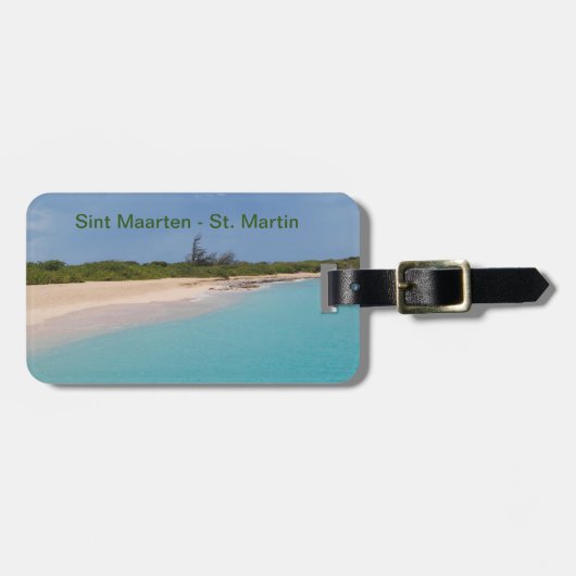 Sint Maarten - St Martin Gepäckmarke Gepäckanhänger (Vorderseite horizontal)