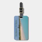 Sint Maarten - St Martin Gepäckmarke Gepäckanhänger (Vorderseite vertikal)