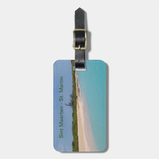 Sint Maarten - St Martin Gepäckmarke Gepäckanhänger (Vorderseite vertikal)