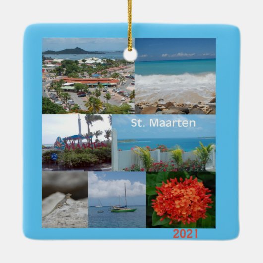 Sint Maarten - St. Martin Keramikornament (Rückseite)