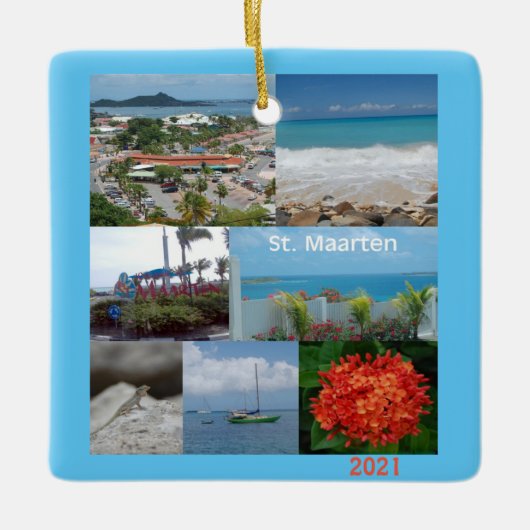 Sint Maarten - St. Martin Keramikornament (Vorderseite)