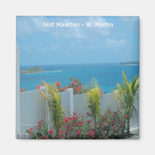Sint Maarten - St. Martin Ocean Blue Seascape Magnet (Vorne)