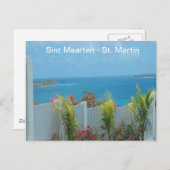 Sint Maarten - St. Martin Ocean Blue Seascape Postkarte (Vorne/Hinten)