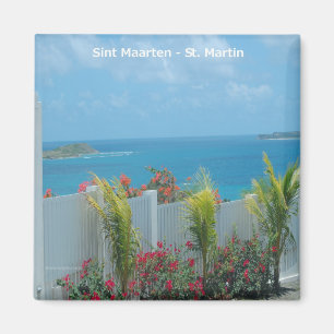 Sint Maarten - St- Martinozean-Blau-Meerblick Magnet