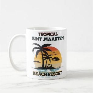 Sint Maarten Strand Resort Tropisch Kaffeetasse