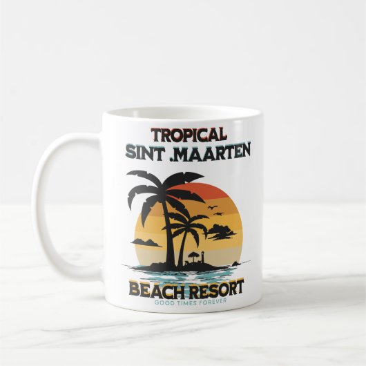 Sint Maarten Strand Resort Tropisch Kaffeetasse (Links)