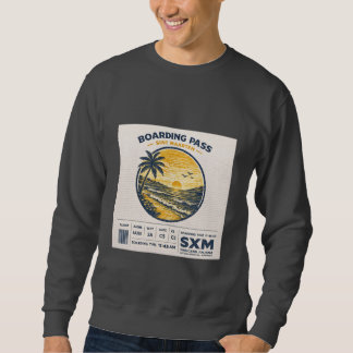 Sint Maarten SXM Vintage Reisebadge Sweatshirt