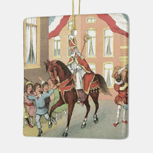 Sinterklaas Dutch St. Nick Vintag St. Nicholas Keramikornament