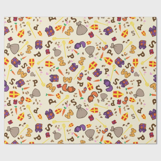 Sinterklaas Feest Geschenkpapier (Flach)