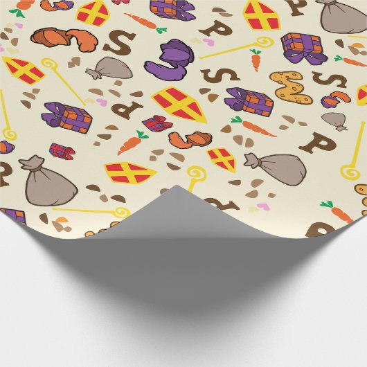 Sinterklaas Feest Geschenkpapier (Ecke)