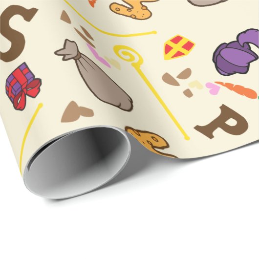 Sinterklaas Feest Geschenkpapier (Rolleneckpunkt)