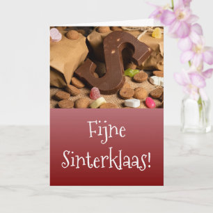 Sinterklaas-Grußkarte mit Süßigkeitenabbildung Karte