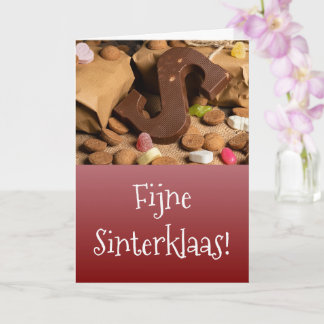 Sinterklaas-Grußkarte mit Süßigkeitenabbildung Karte
