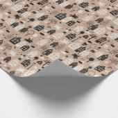 Sinterklaas met grachtenpandjes en paard geschenkpapier (Ecke)