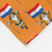 Sinterklaas mit Abzeichen der Niederlande Fleecedecke (Ecke)