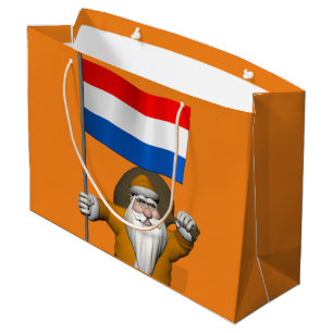 Sinterklaas mit Abzeichen der Niederlande Große Geschenktüte