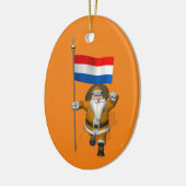 Sinterklaas mit Abzeichen der Niederlande Keramik Ornament (Links)