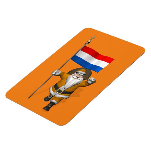 Sinterklaas mit Abzeichen der Niederlande Magnet (Linke Seite)