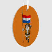 Sinterklaas mit Abzeichen der Niederlande Ornament (Vorderseite)