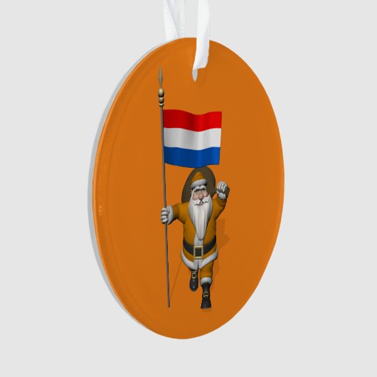 Sinterklaas mit Abzeichen der Niederlande Ornament (Vorderseite)