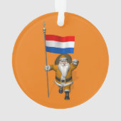 Sinterklaas mit Abzeichen der Niederlande Ornament (Rückseite)
