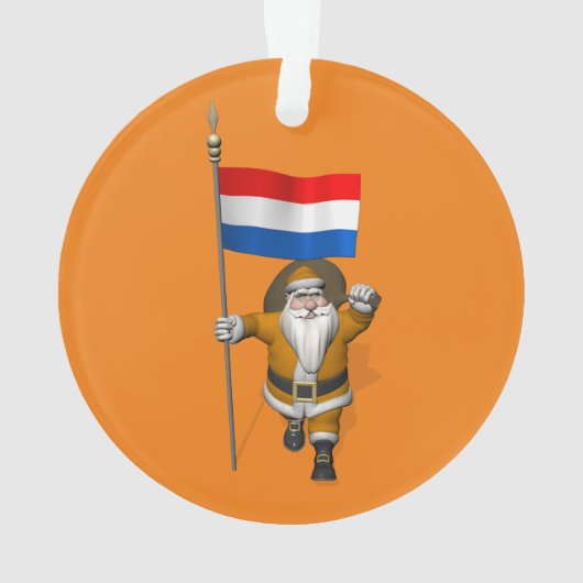 Sinterklaas mit Abzeichen der Niederlande Ornament (Rückseite)