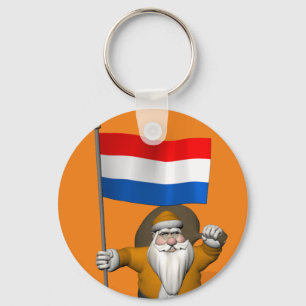 Sinterklaas mit Abzeichen der Niederlande Schlüsselanhänger