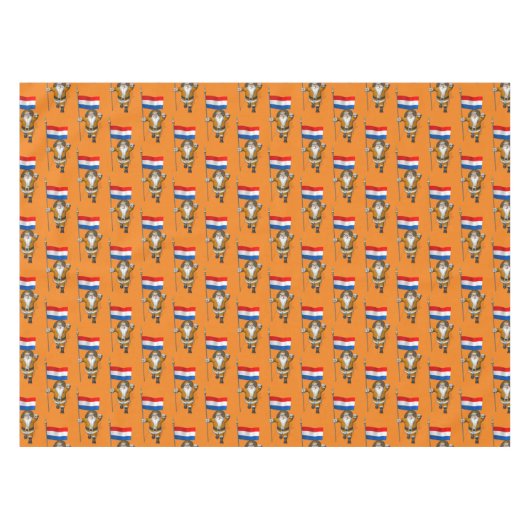 Sinterklaas mit Abzeichen der Niederlande Tischdecke (Vorderseite (Horizontal))