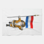 Sinterklaas mit Flagge der Niederlande Handtuch (Horizontal)