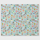 Sinterklaas mit weißem Pferd, Geschenken und Schok Geschenkpapier (Flach)