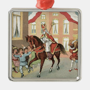 Sinterklaas Niederländischer St. Nick Vintage St. Silbernes Ornament