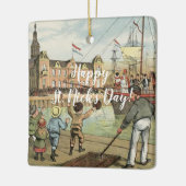 Sinterklaas niederländisches St.-Nick Vintager Keramikornament (Links)