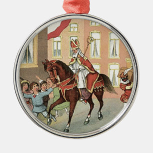 Sinterklaas niederländisches St.-Nick Vintager Ornament Aus Metall