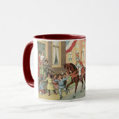 Sinterklaas niederländisches St.-Nick Vintager Tasse (Vorderseite Links)