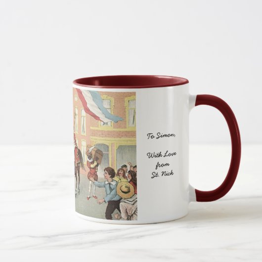 Sinterklaas niederländisches St.-Nick Vintager Tasse (Rechts)