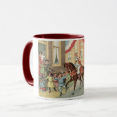 Sinterklaas niederländisches St.-Nick Vintager Tasse (Vorderseite Links)