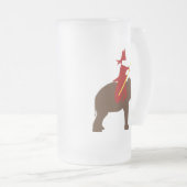 Sinterklaas op een olifant mattglas bierglas (VorderseiteRechts)