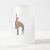 Sinterklaas op een olifant mattglas bierglas (Vorderseite Links)