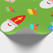 Sinterklaas pakpapier met gekleurde pietjes geschenkpapier (Ecke)
