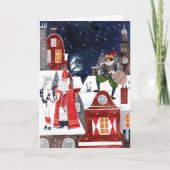 Sinterklaas & Piet auf den Dächern von Amsterdam Karte (Vorderseite)