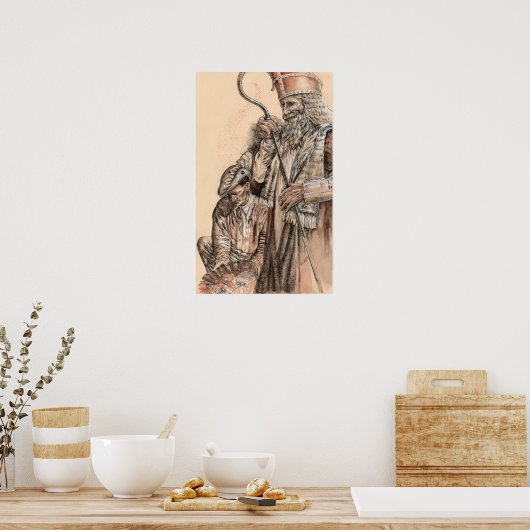 Sinterklaas und Zwarte Piet von Portia St Luke Poster (Küche)