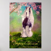 "Sinti und Roma Blassom" Irish Vanner Stallion Pfe Poster (Vorne)