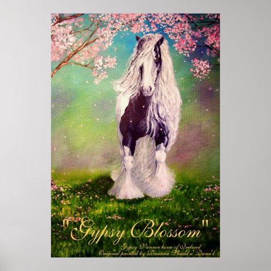 "Sinti und Roma Blassom" Irish Vanner Stallion Pfe Poster (Vorne)