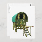 Sinti und Roma Bowtop Caravan Postkarte (Vorne/Hinten)