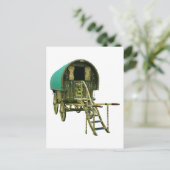 Sinti und Roma Bowtop Caravan Postkarte (Stehend Vorderseite)