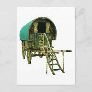 Sinti und Roma Bowtop Caravan Postkarte