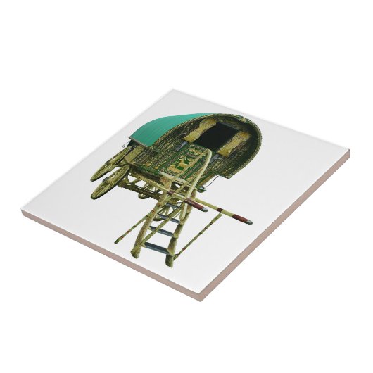 Sinti und Roma bowtop Wohnwagen Fliese (Seite)